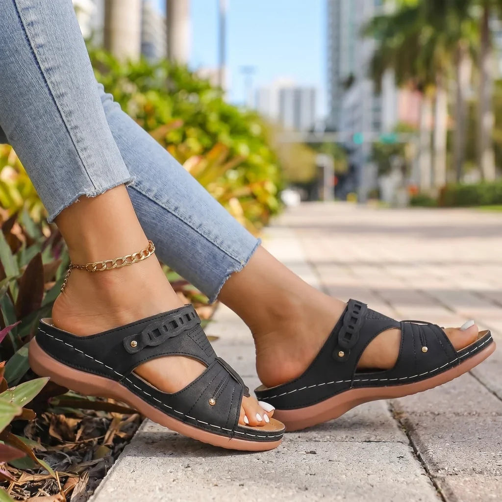 Cleo Platform Wedge Sandals  - By Qivii