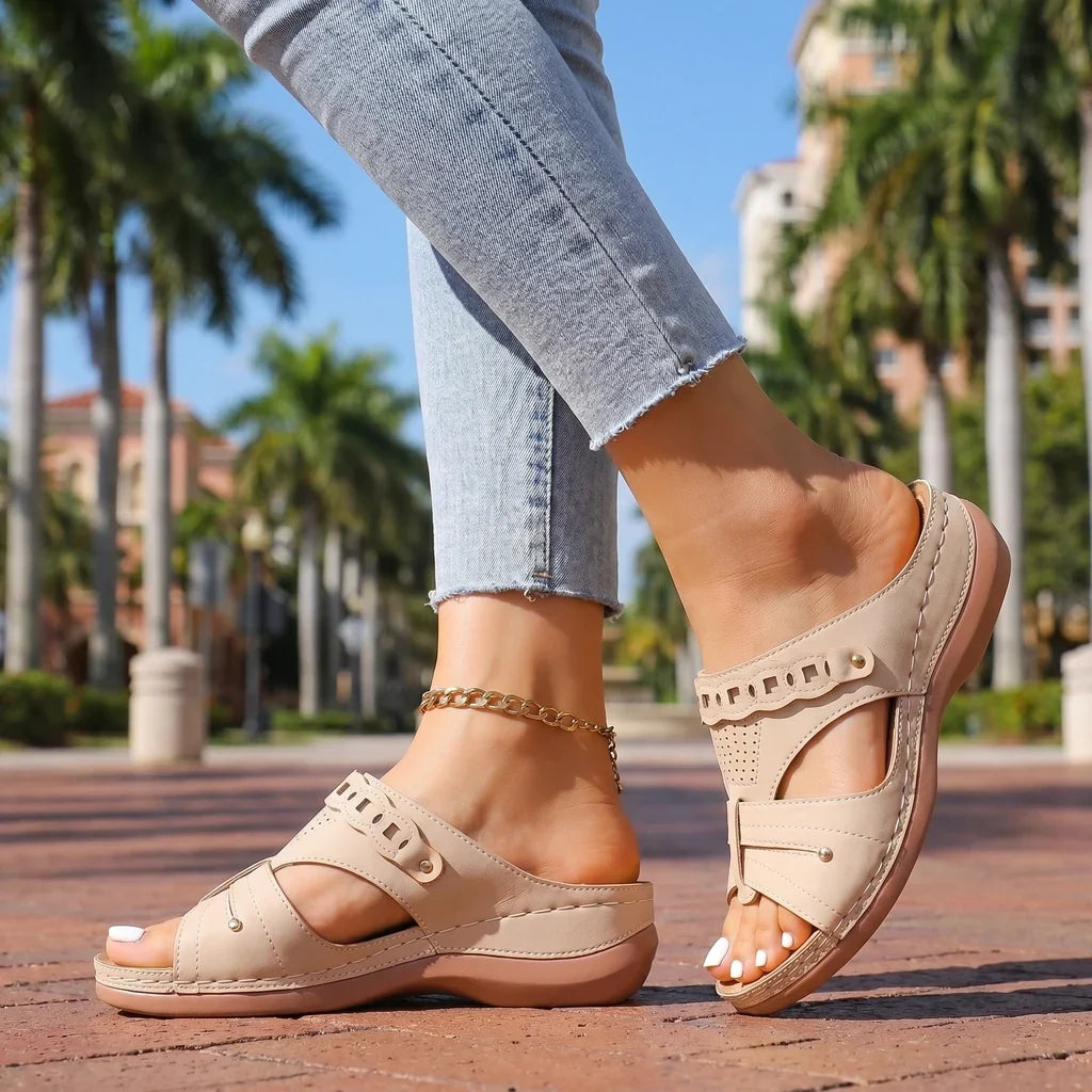 Cleo Platform Wedge Sandals  - By Qivii