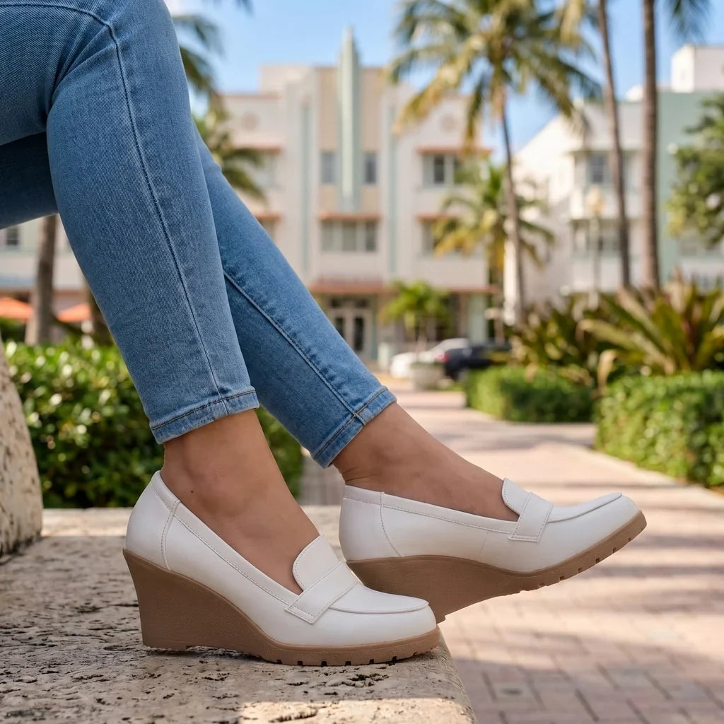 Cassie Wedge Pumps  - By Qivii