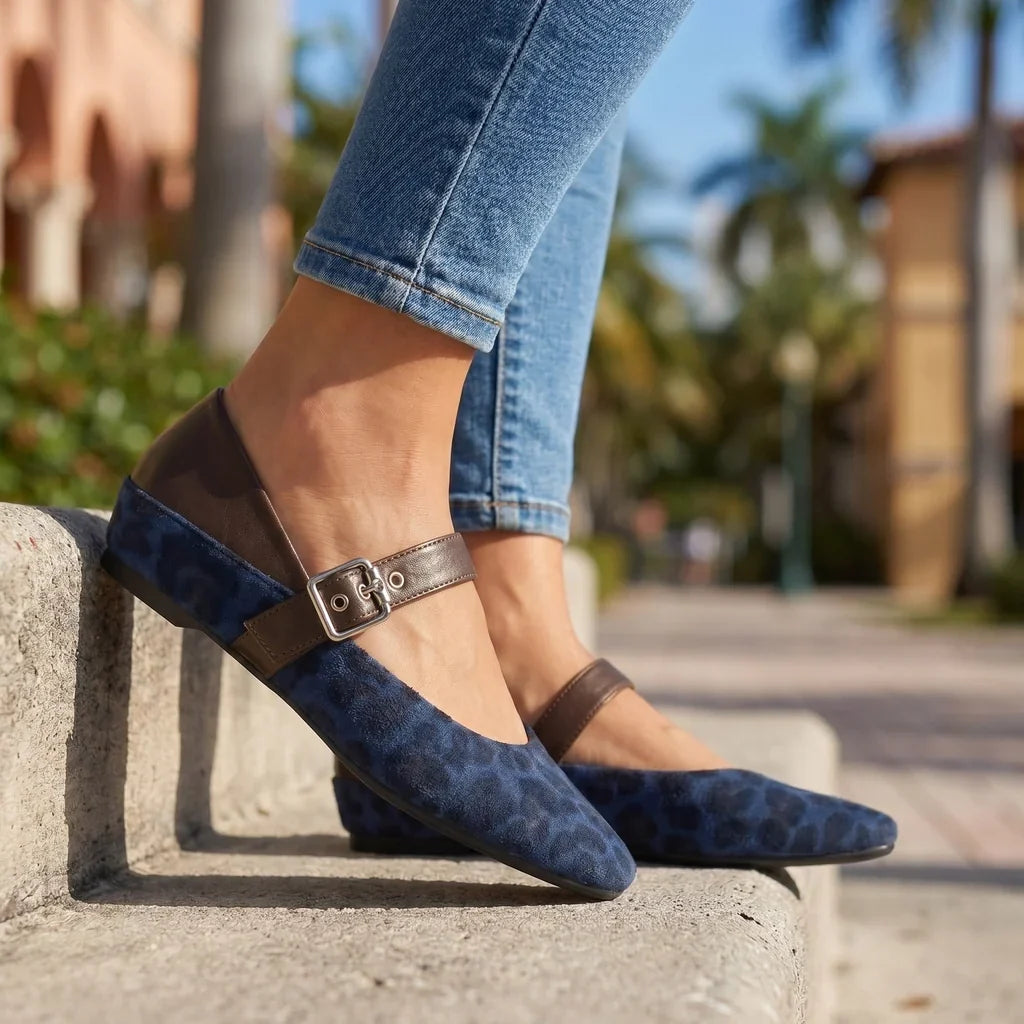 Gallagher Leopard Mary Janes  - By Qivii