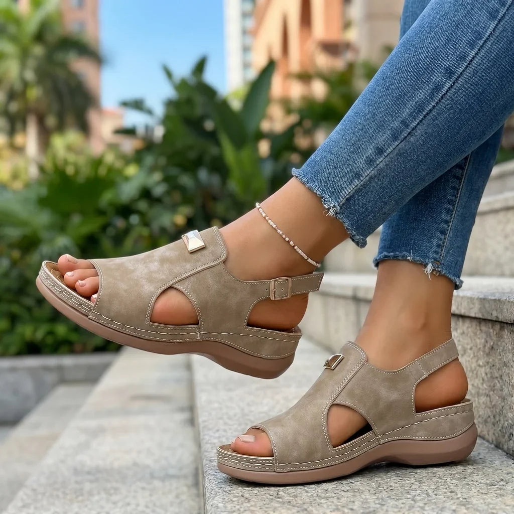 Kyla Wedge Sandals  - By Qivii