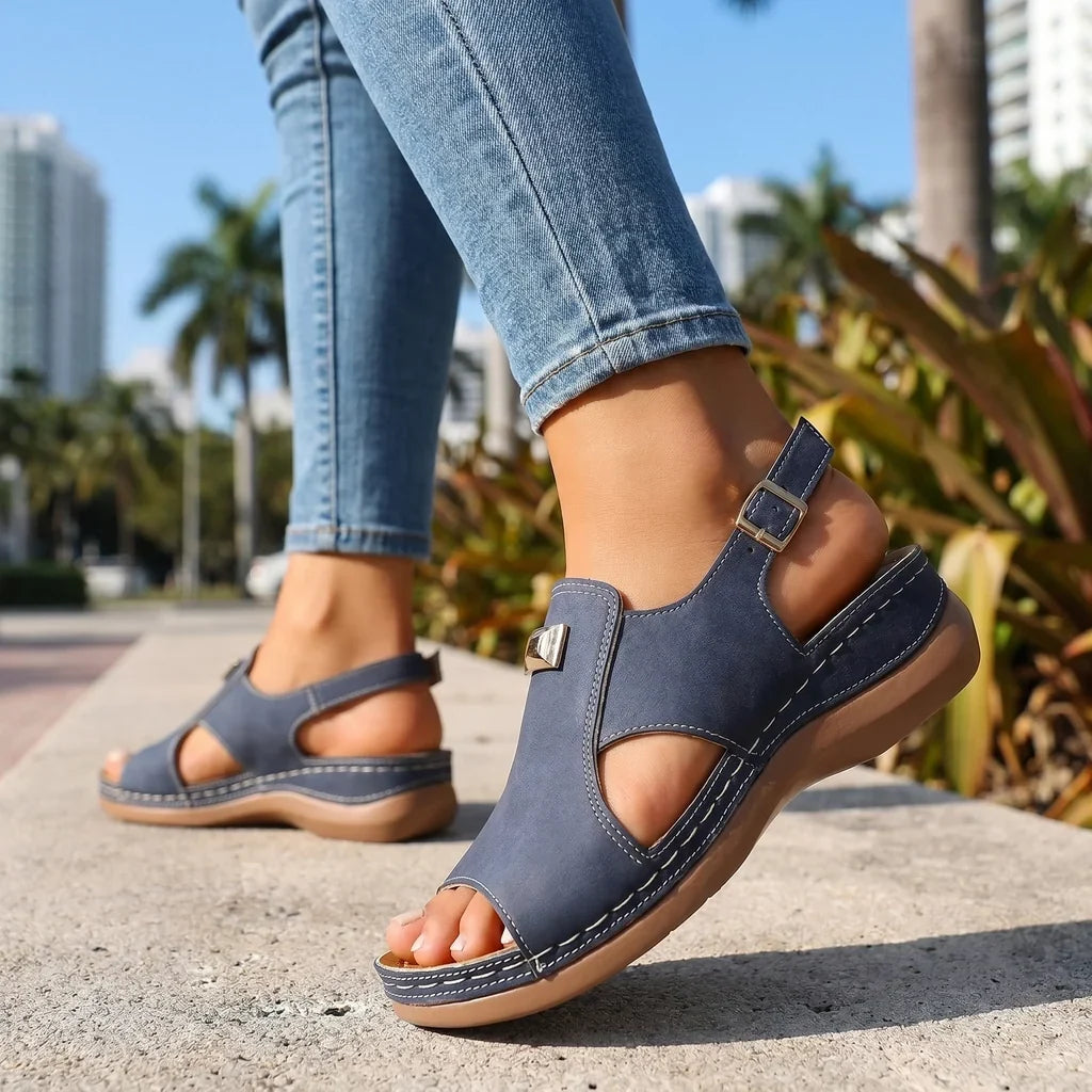 Kyla Wedge Sandals  - By Qivii