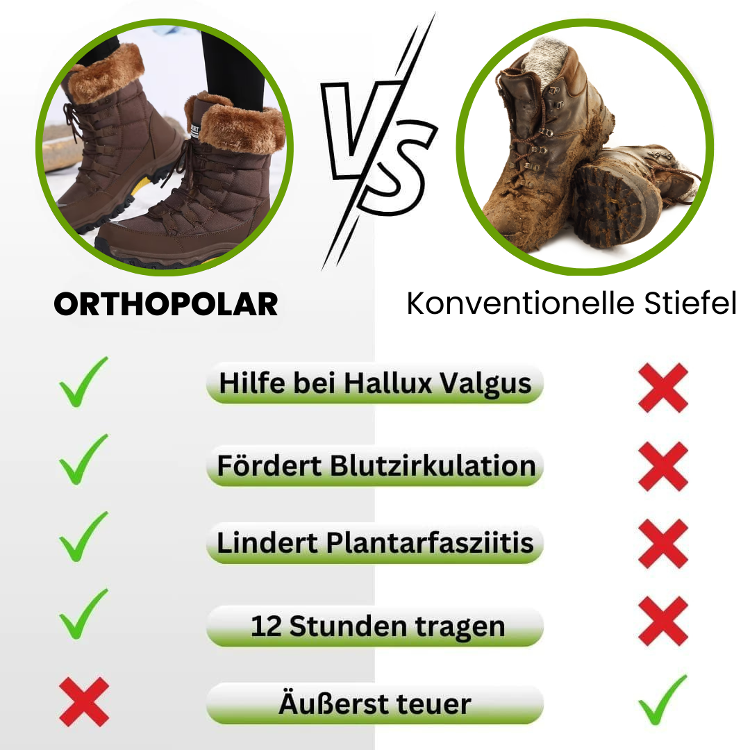 OrthoPolar - Schmerzlindernde, wasserdichte, isolierte Stiefel für Herbst und Winter  - By Qivii