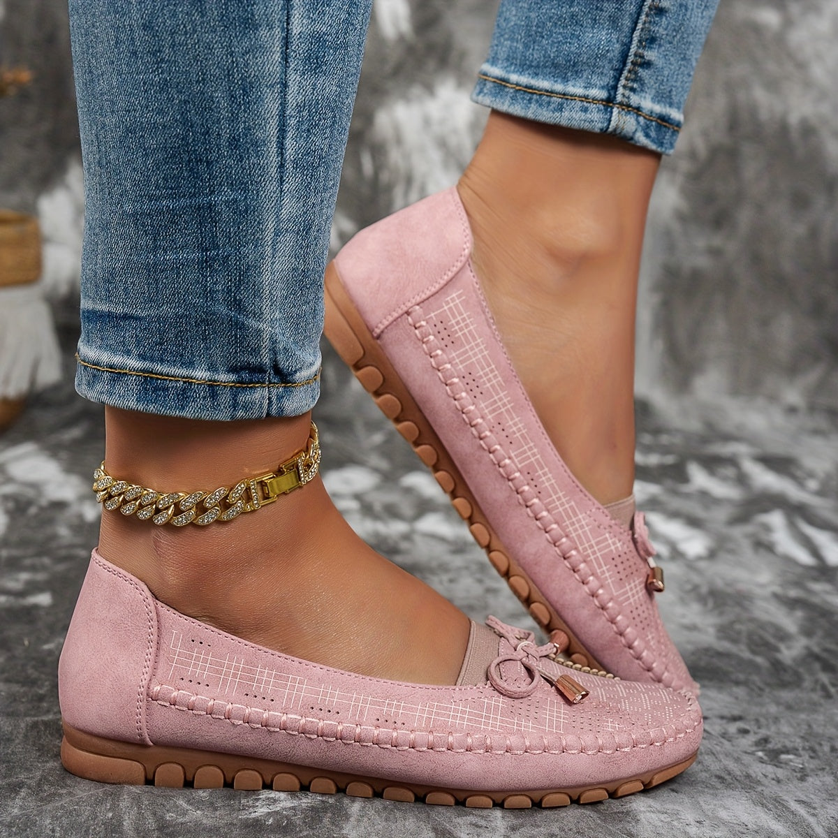 Sabine – Weiche Komfort-Loafer mit zarter Schleife  - By Qivii