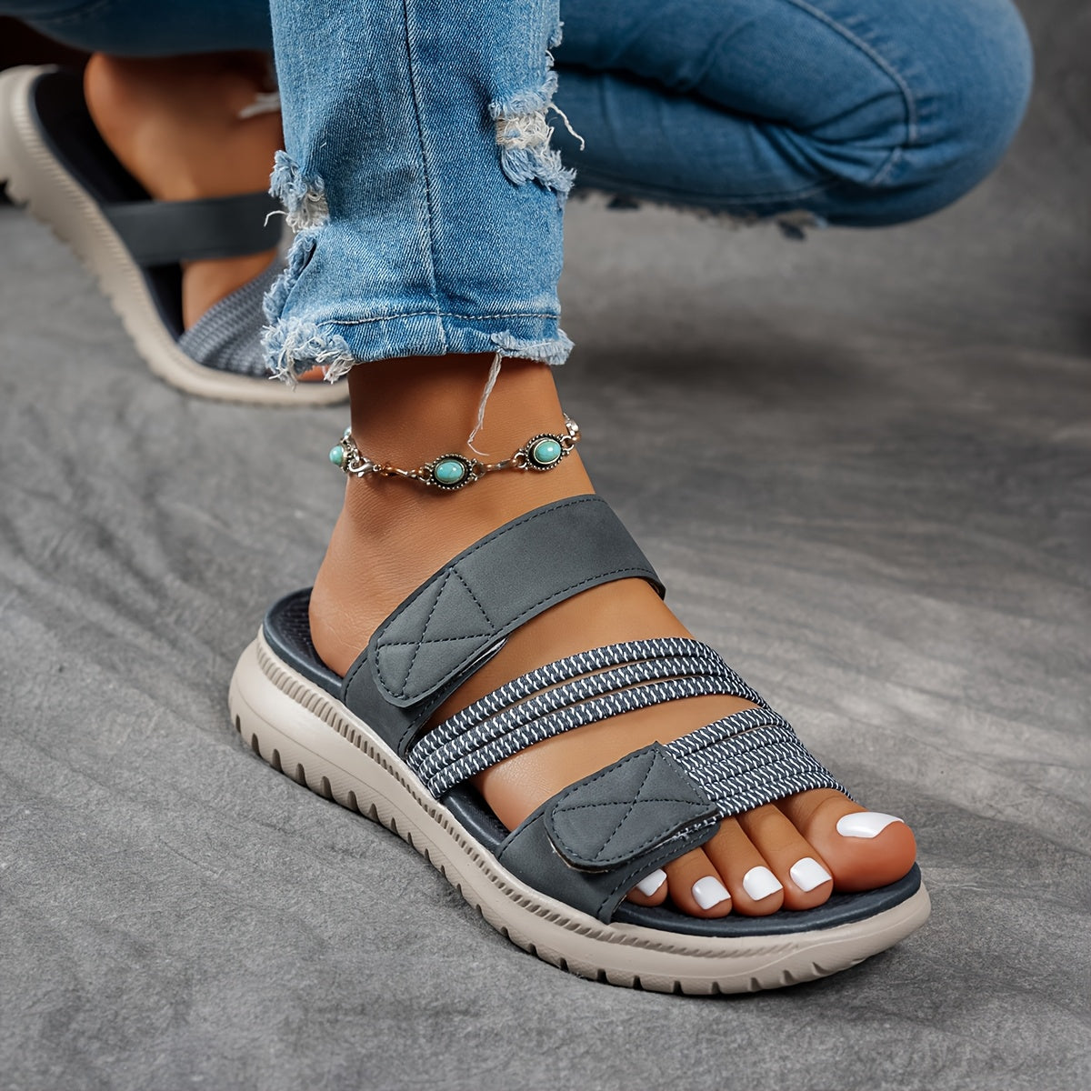 Cleo - Sportliche Komfort-Sandale mit Plateausohle  - By Qivii