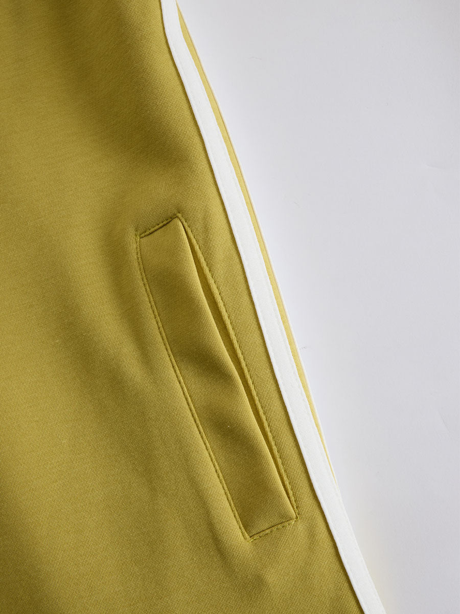 Casual Sports White Webbing Yellow-green Sleeveless Jumpsuit  - By Qivii