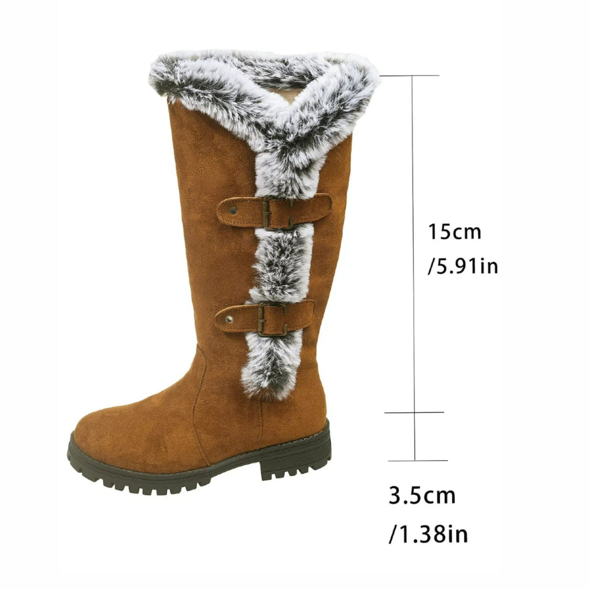 Women's WinterHug Mid-Boots - Plush Lined Suede Snow Boots (US 5-10.5)