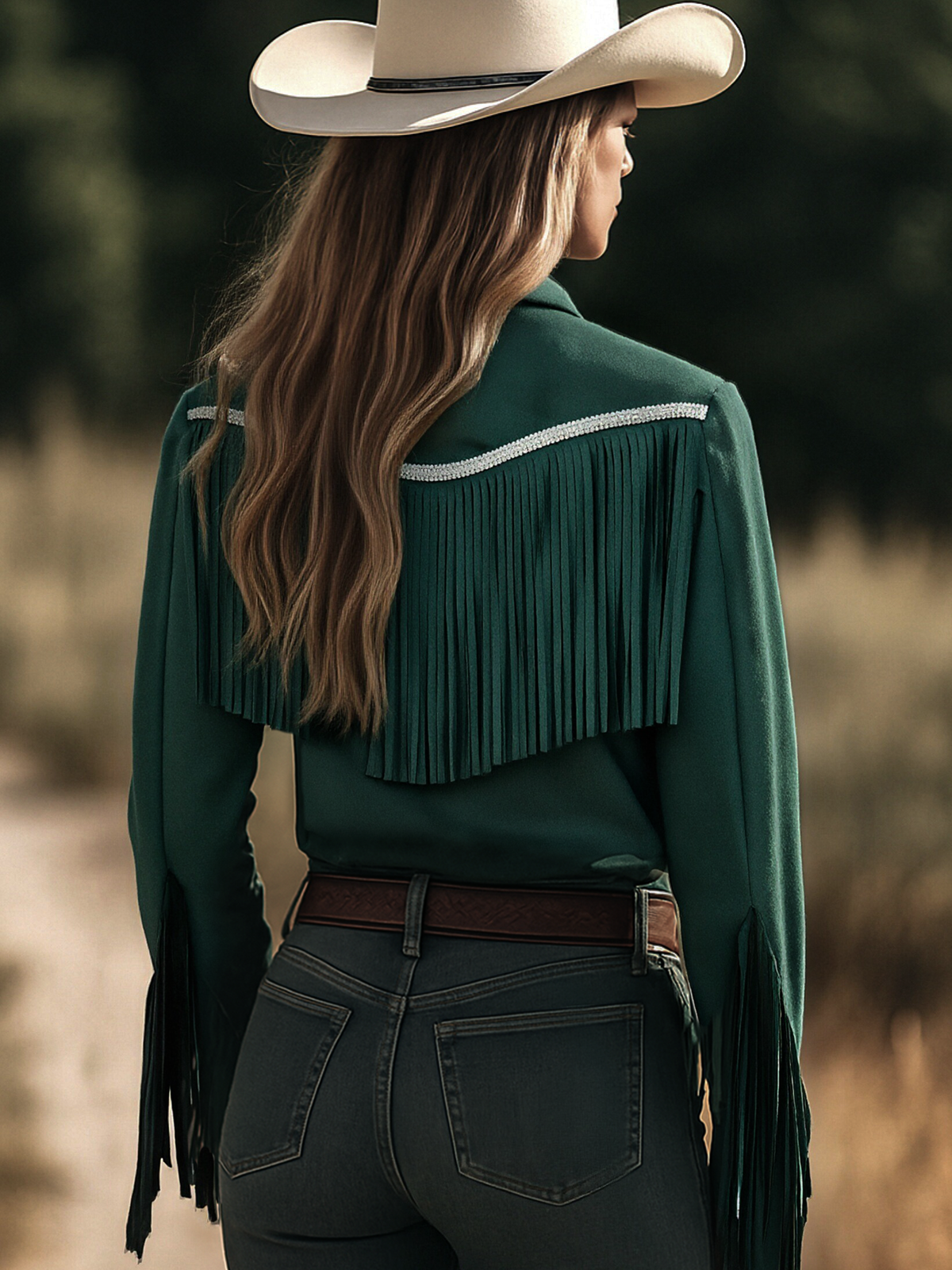 Bohemian Retro Tassel Lapel Long Sleeve Suede Shirt  - By Qivii