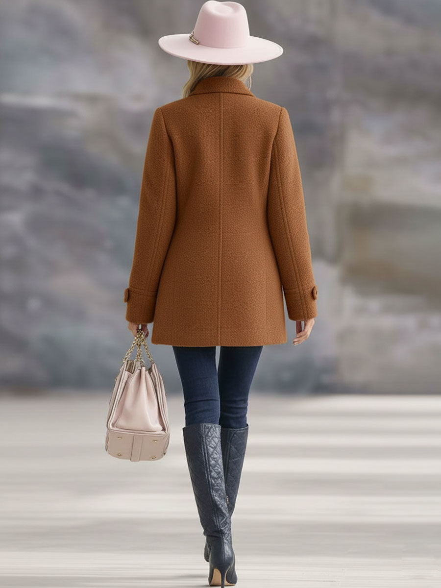 Casual Vintage Pink Polar Fleece Zip-Up Jacket Coat  - By Qivii