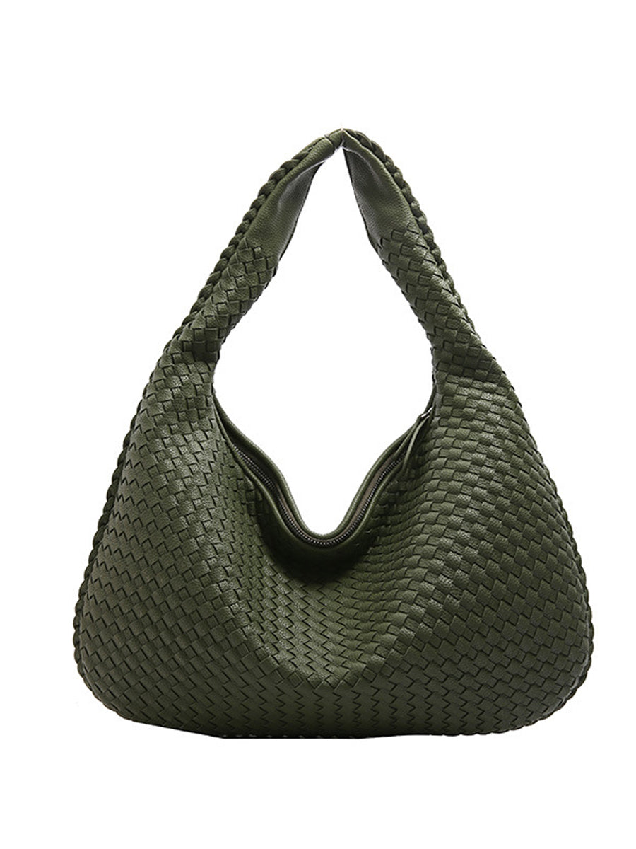 Women's Fashionable Leather Woven Bag MDA0844H2Y