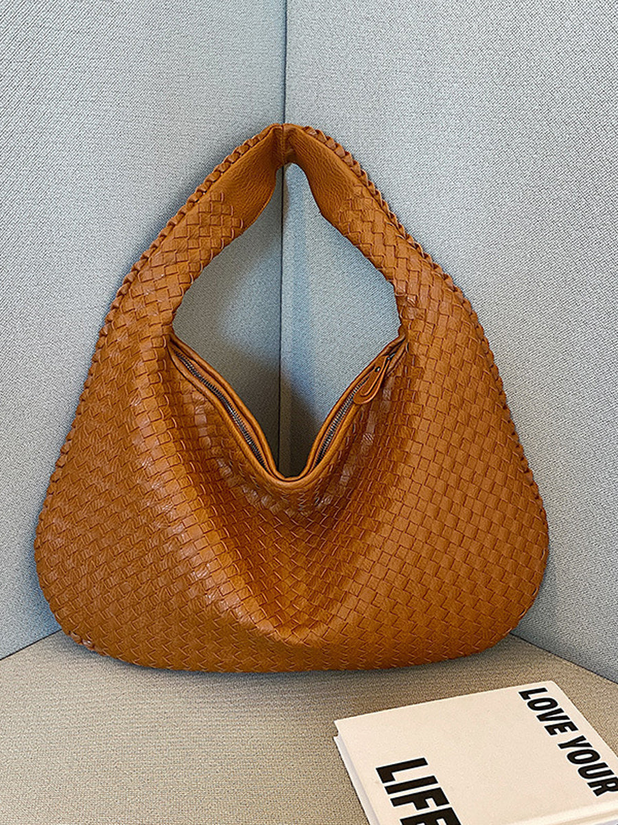 Women's Fashionable Leather Woven Bag MDA0844H2Y