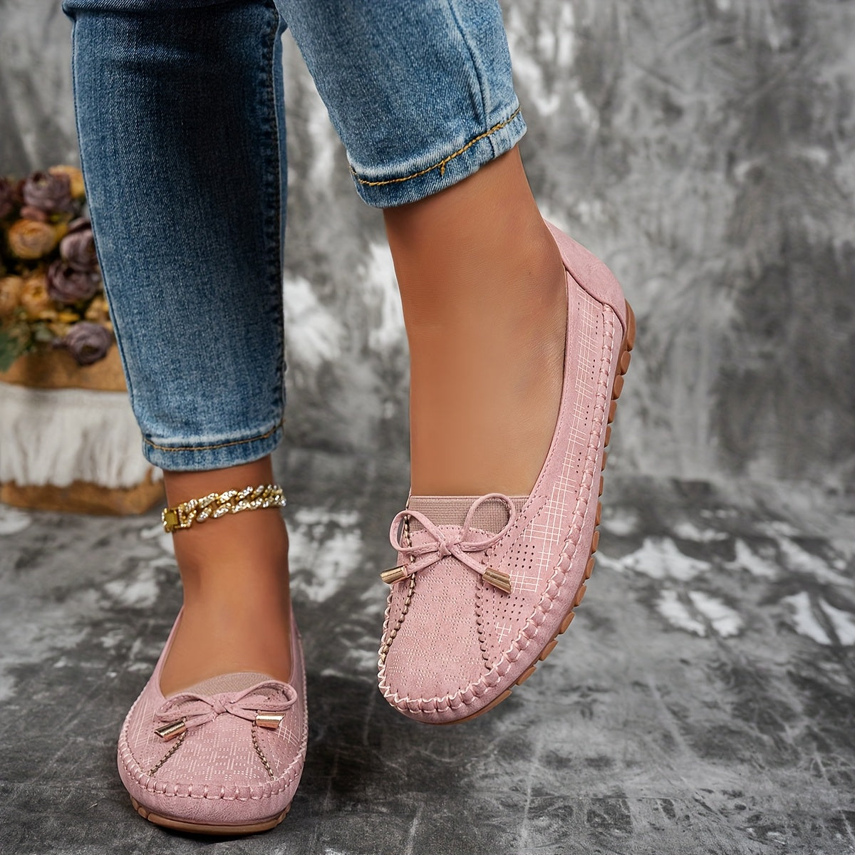 Sabine – Weiche Komfort-Loafer mit zarter Schleife  - By Qivii