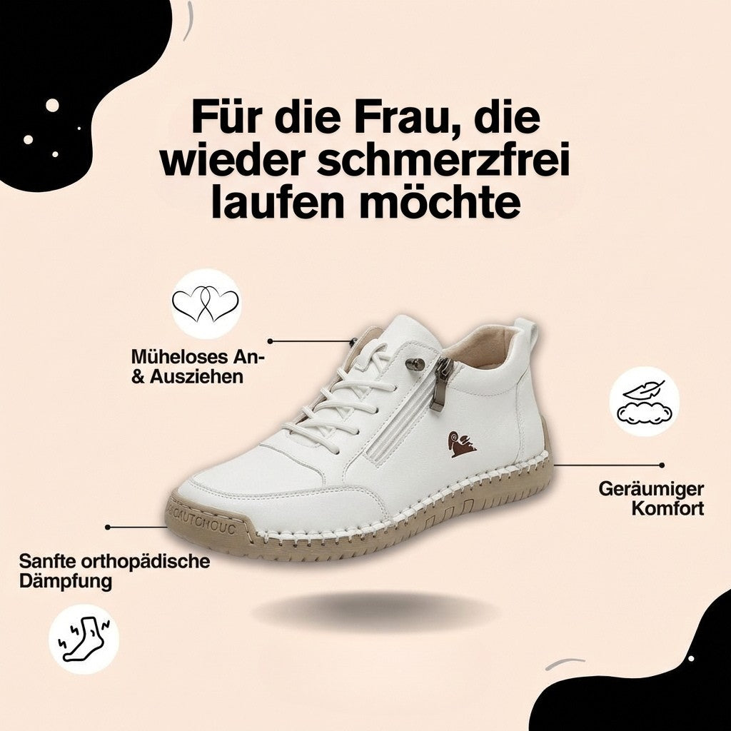 Mila  – Komfortable orthopädische Sneakers + Reißverschluss  - By Qivii