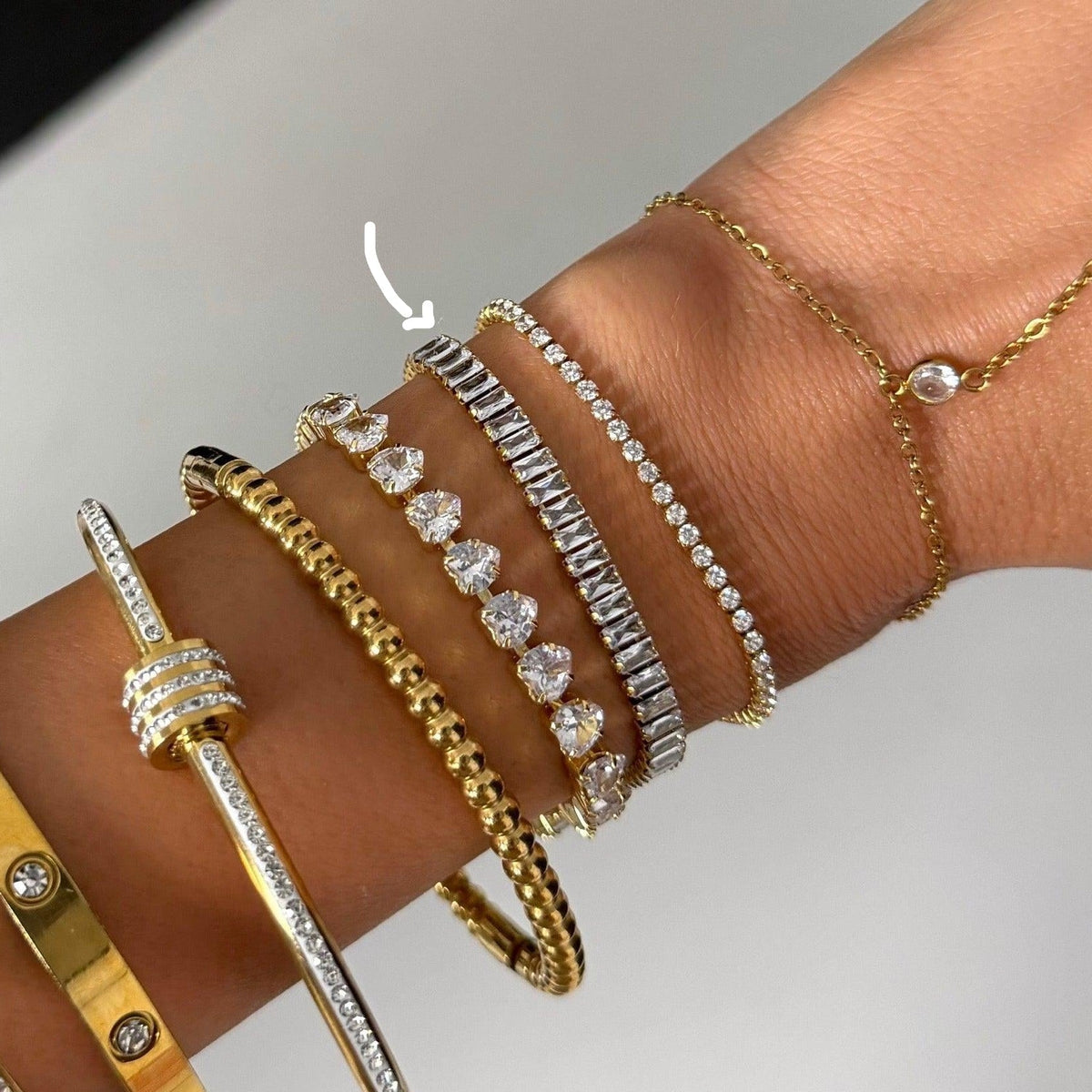 Frost Beam Tennis Bracelet | By Qivii