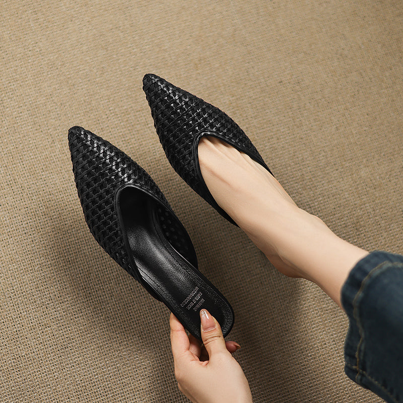 Vinci Leather Heels  - By Qivii