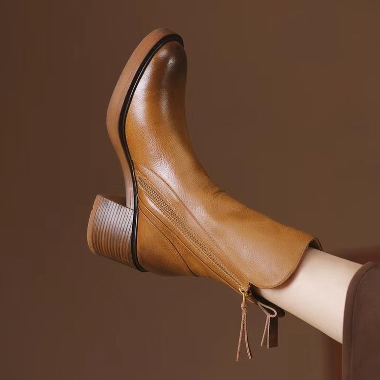 Bellora Leather Boots  - By Qivii