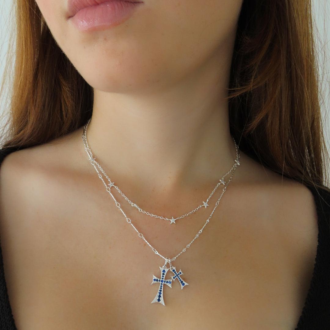 Double Cross Me Necklace | By Qivii