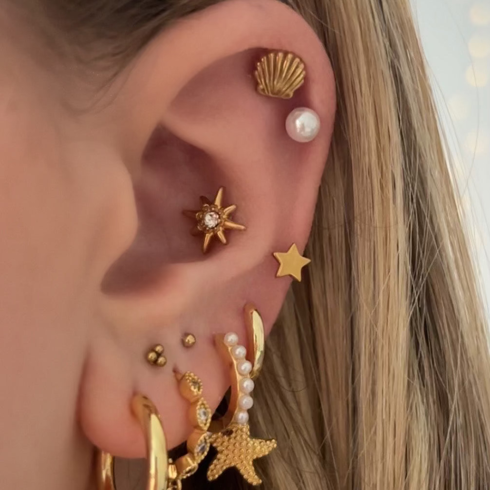 Eternal Twinkle 3 Pack Flat Back Earrings Set | By Qivii