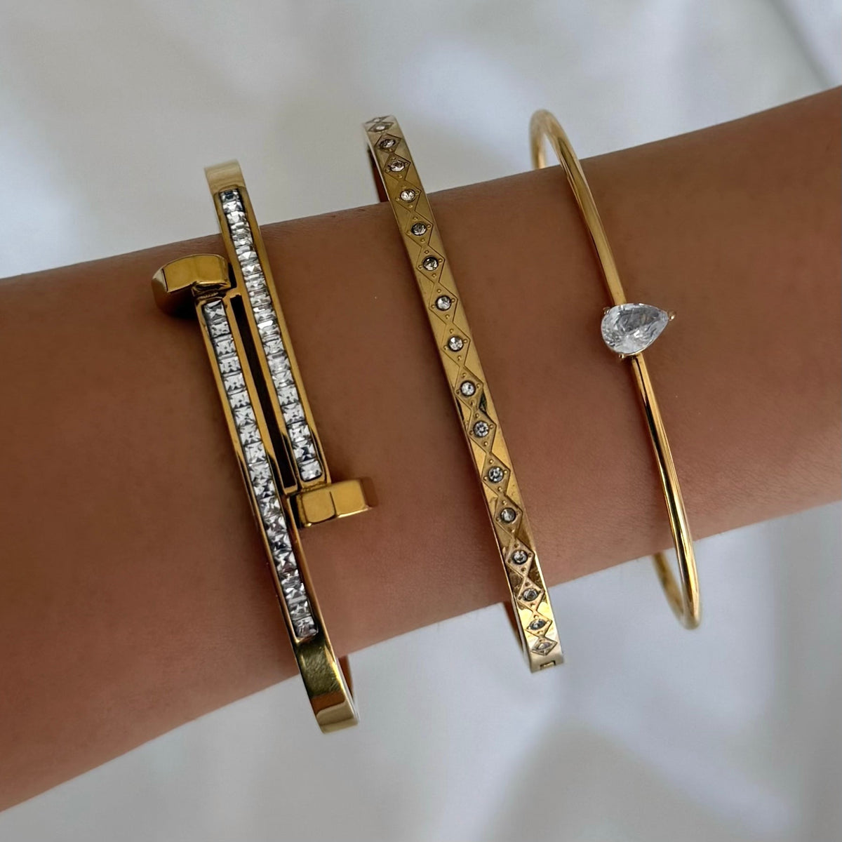 Radiant Row Bangle | By Qivii