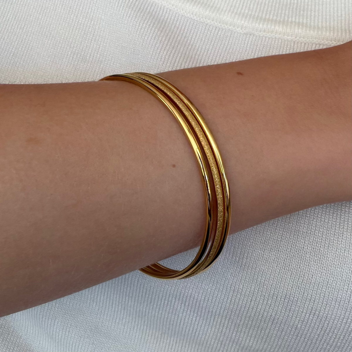 Baddie 3-Piece Bangle Set | By Qivii