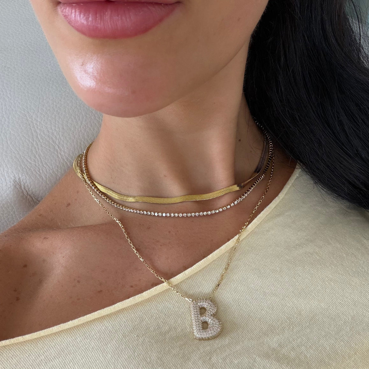 Nena Tennis Necklace | By Qivii