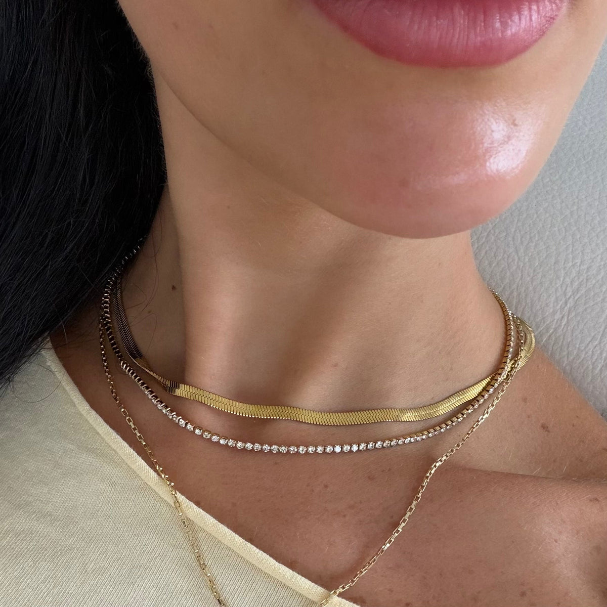 Nena Tennis Necklace | By Qivii