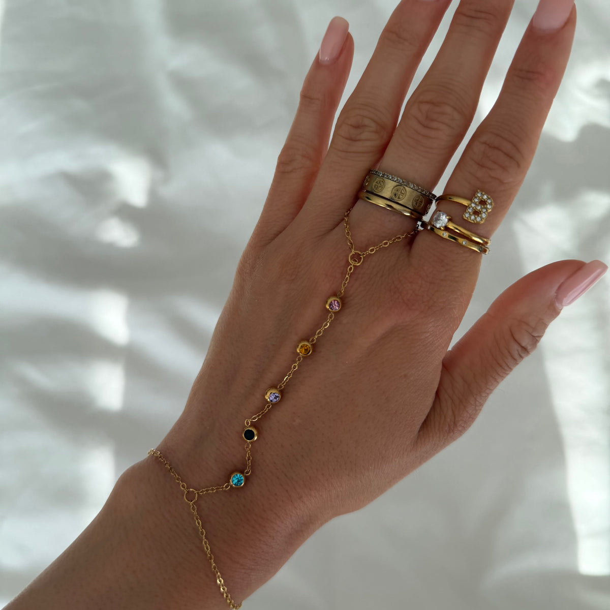 Prism Multicolor Hand Chain | By Qivii
