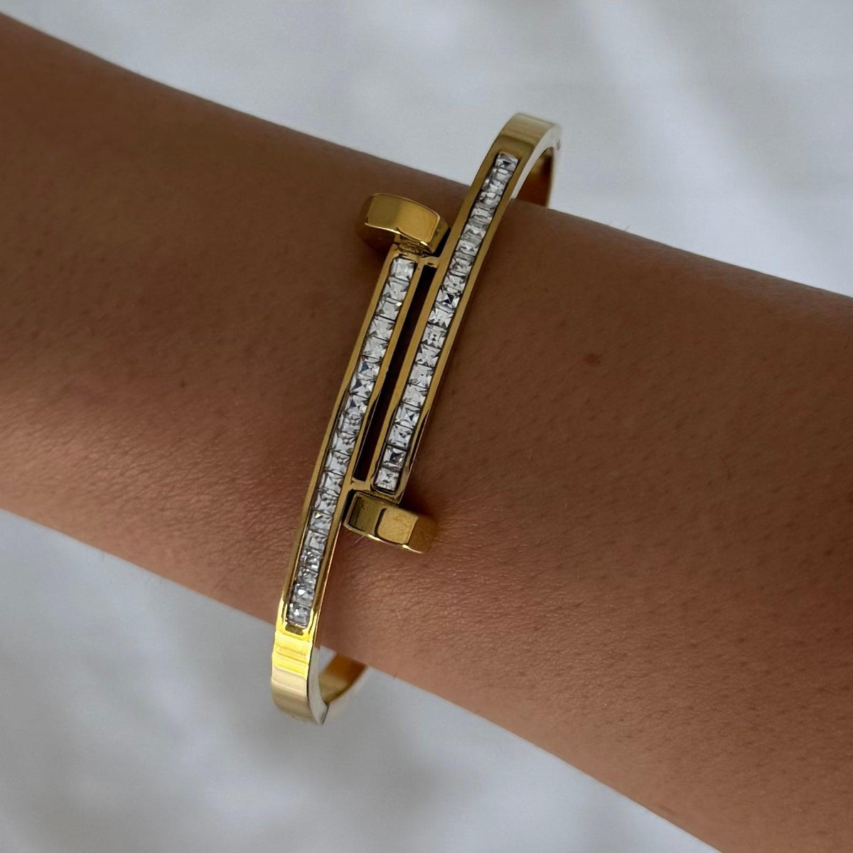 Radiant Row Bangle | By Qivii