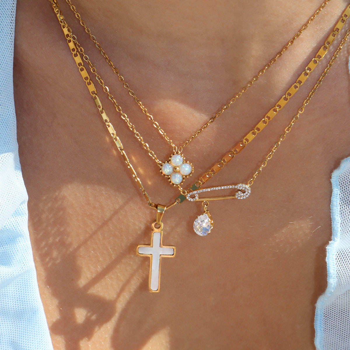 Aura Cross Necklace | By Qivii