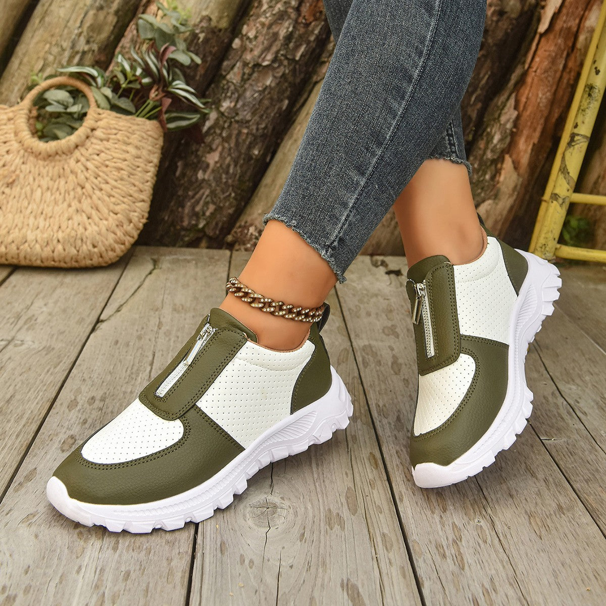 Verona Zip Sneakers  - By Qivii