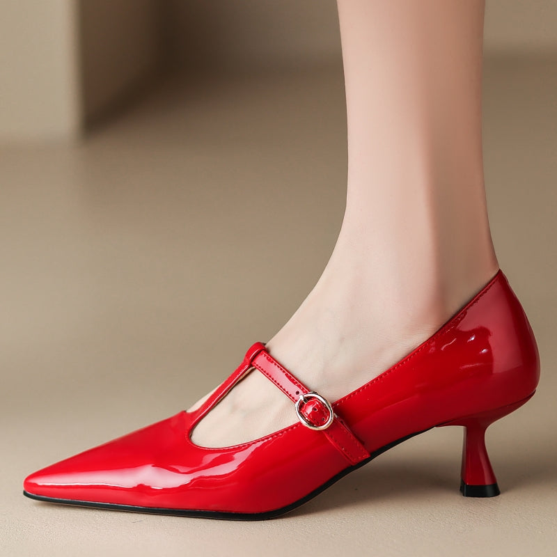 Lunira Genuine Leather Heels  - By Qivii