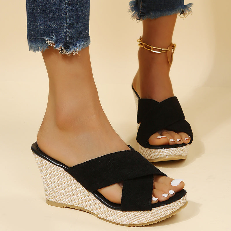 Cavaria Wedge Sandals  - By Qivii