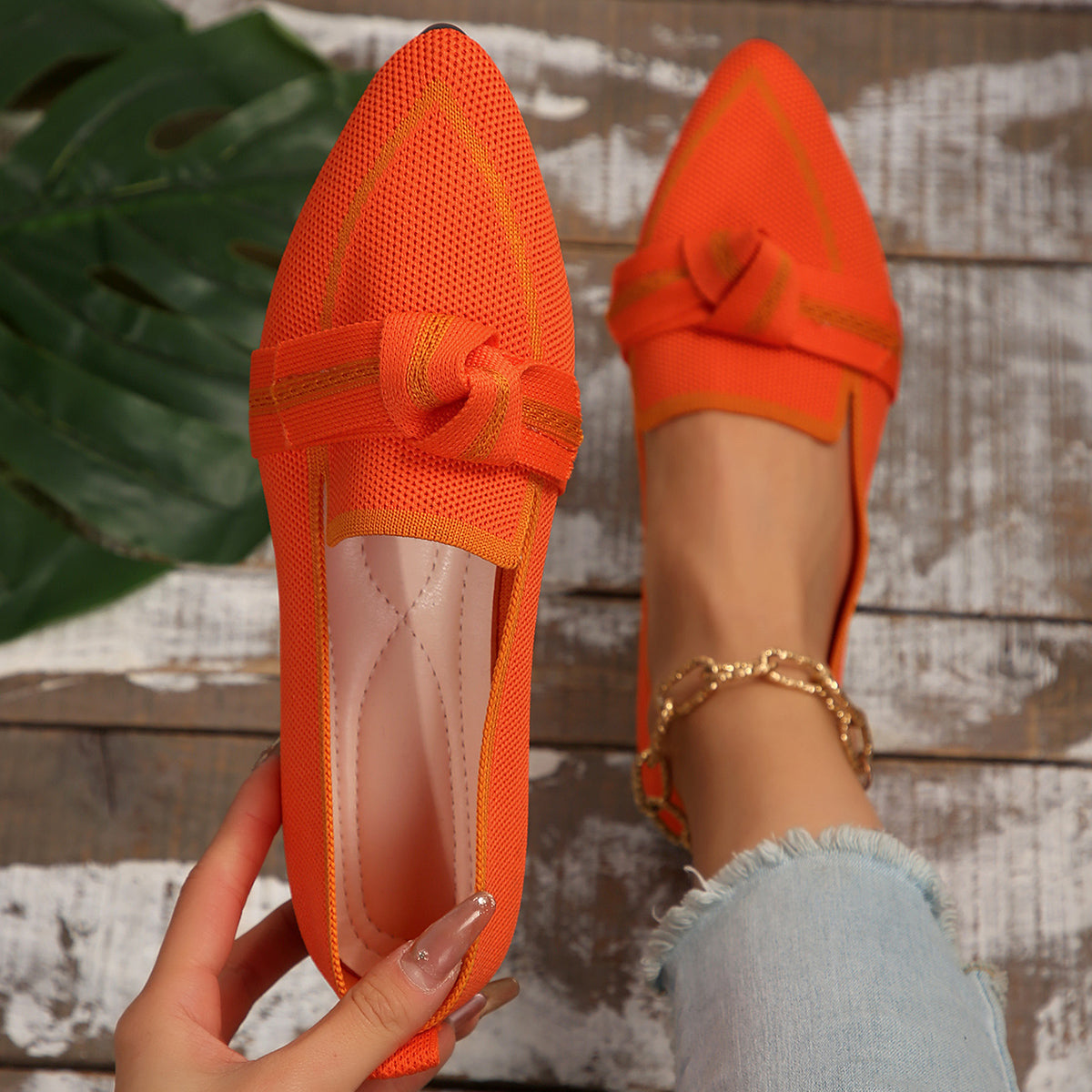 Amara Knit Flats  - By Qivii