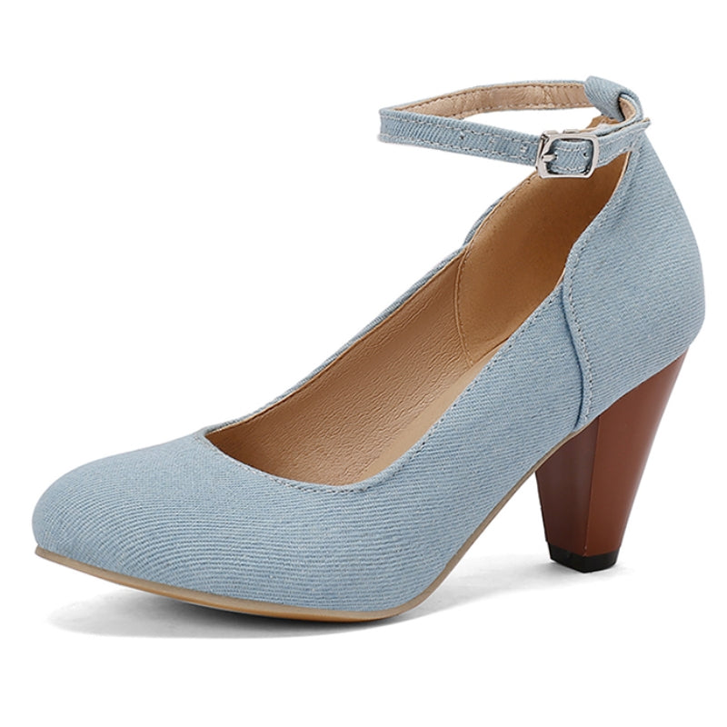 Livia Denim Heels  - By Qivii
