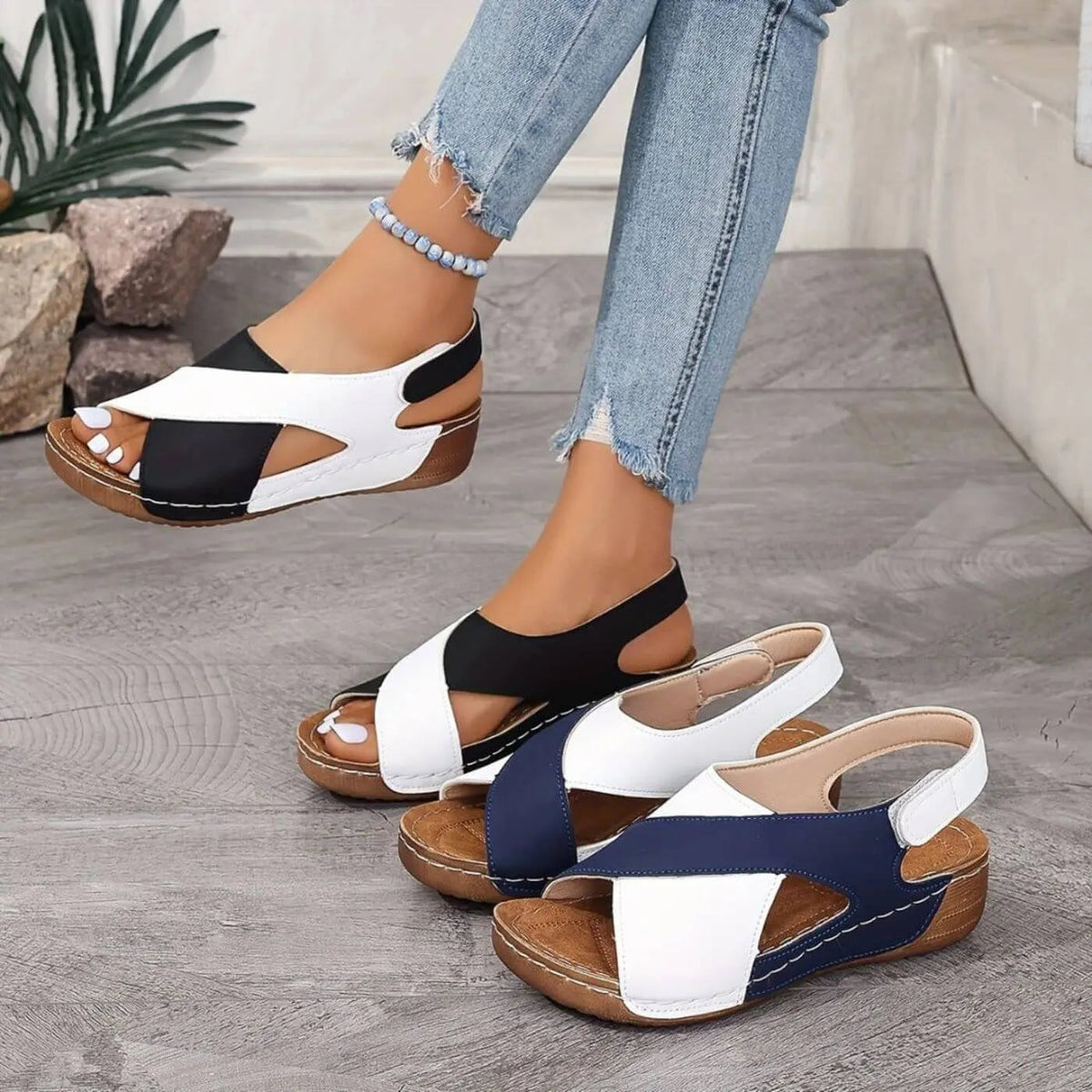 Nicole – Orthopädische Sandalen mit offener Spitze  - By Qivii