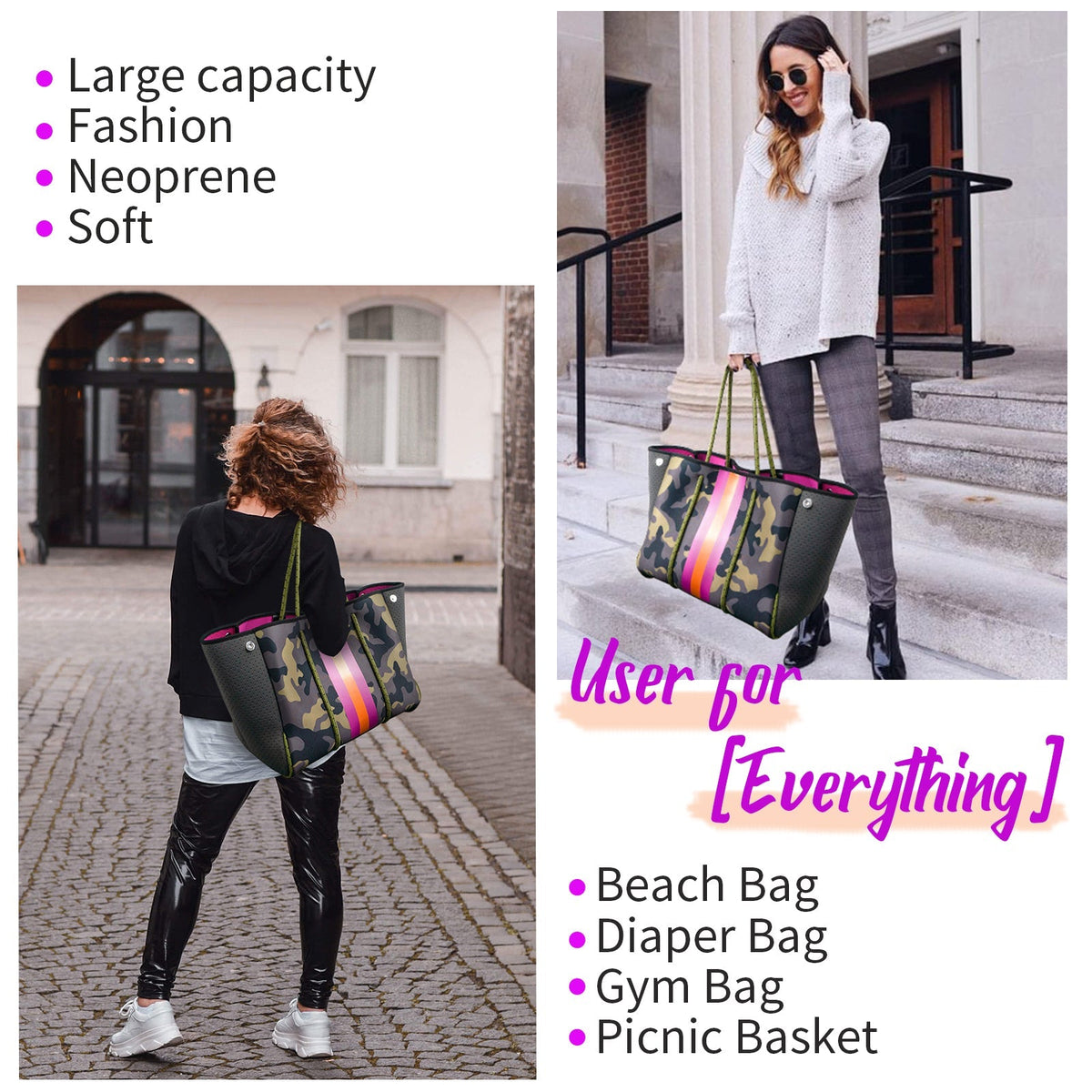 Andrea Neoprene Tote | Ounamei