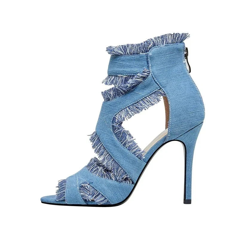Denim Heels  - By Qivii