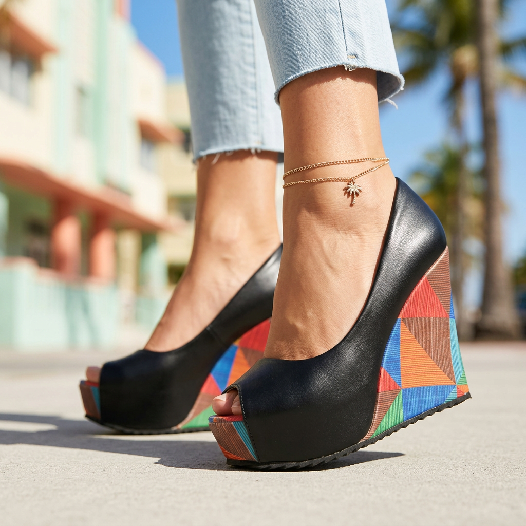 Layla Wedge Sandals  - By Qivii