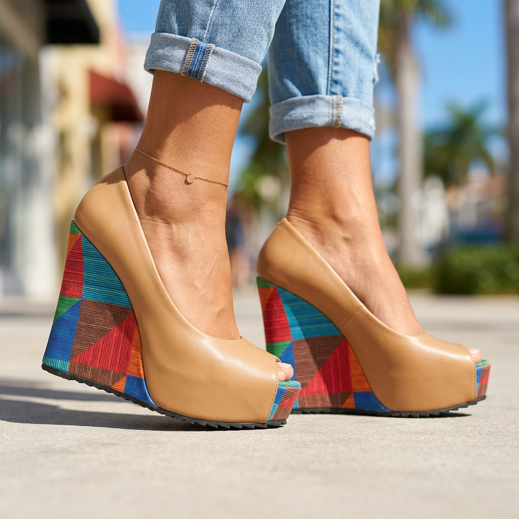 Layla Wedge Sandals  - By Qivii