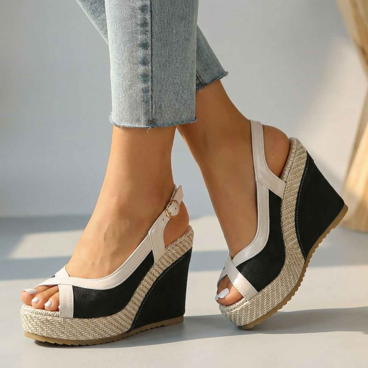 Alina Slingback Wedges  - By Qivii
