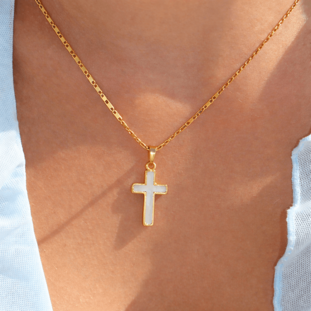 Aura Cross Necklace | By Qivii