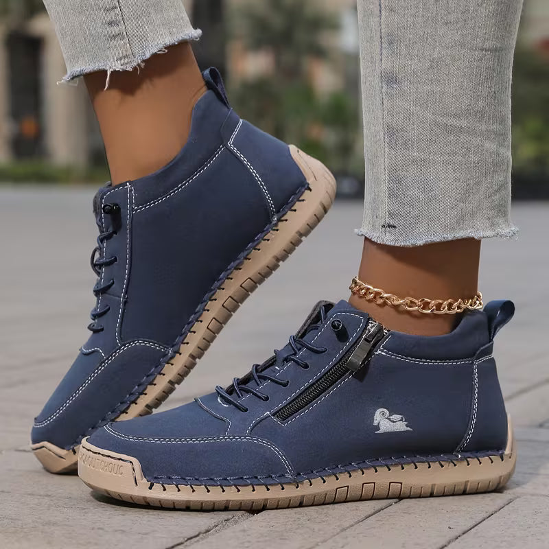 Mila  – Komfortable orthopädische Sneakers + Reißverschluss  - By Qivii