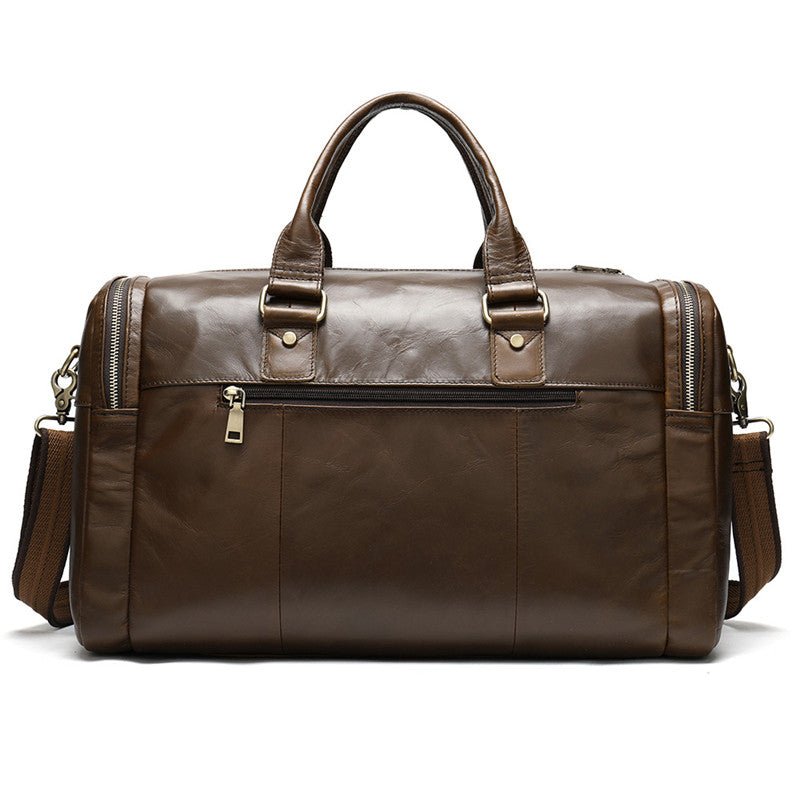 Business Casual Large Luxury  Leather Travel Bag  - By Qivii