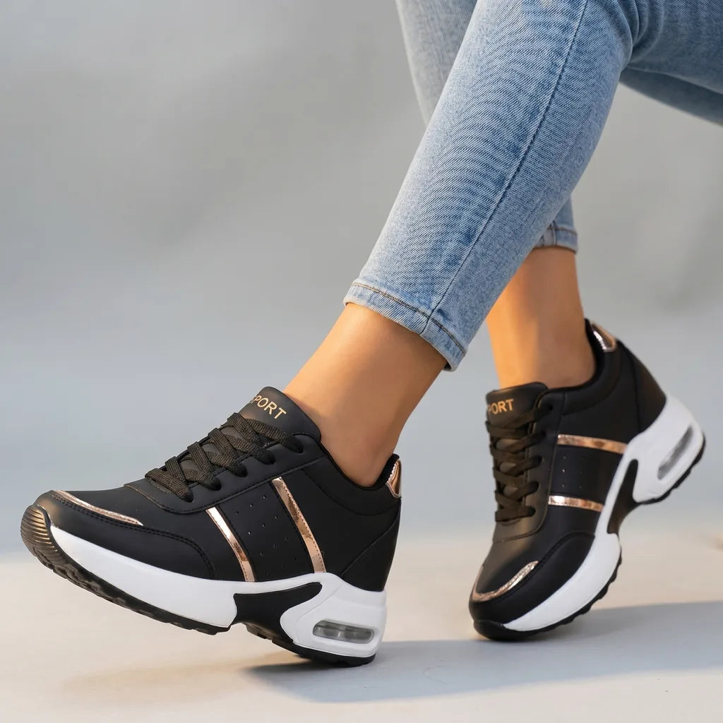 Cecilia Wedge Sneakers  - By Qivii