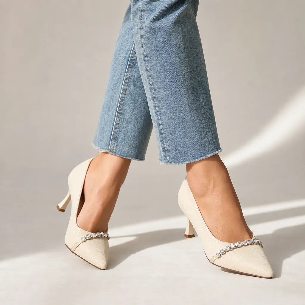 Celeste Pointed Pumps  - By Qivii