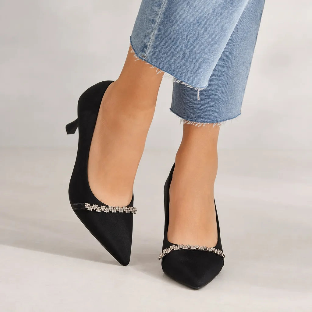Celeste Pointed Pumps  - By Qivii