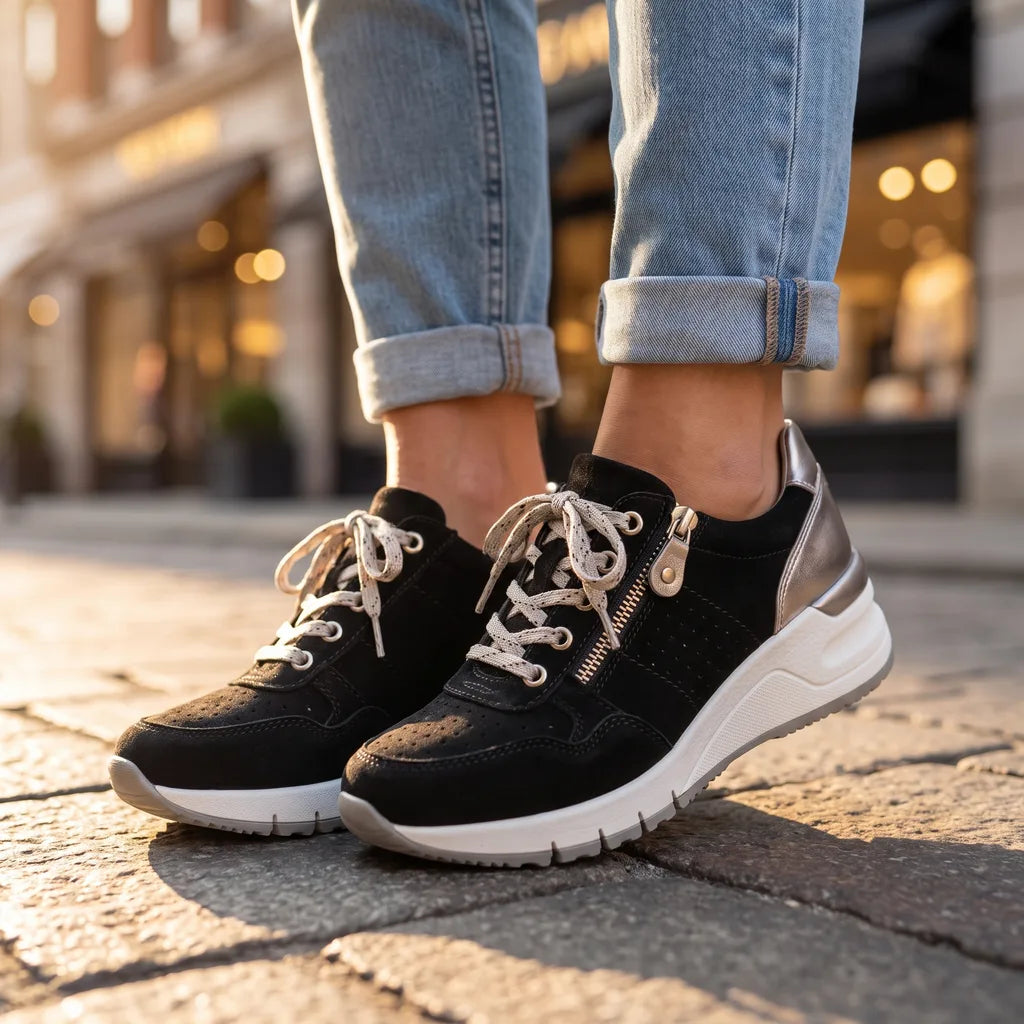 Cleo | Womens Wedge Platform Orthopedic Sneakers  - By Qivii