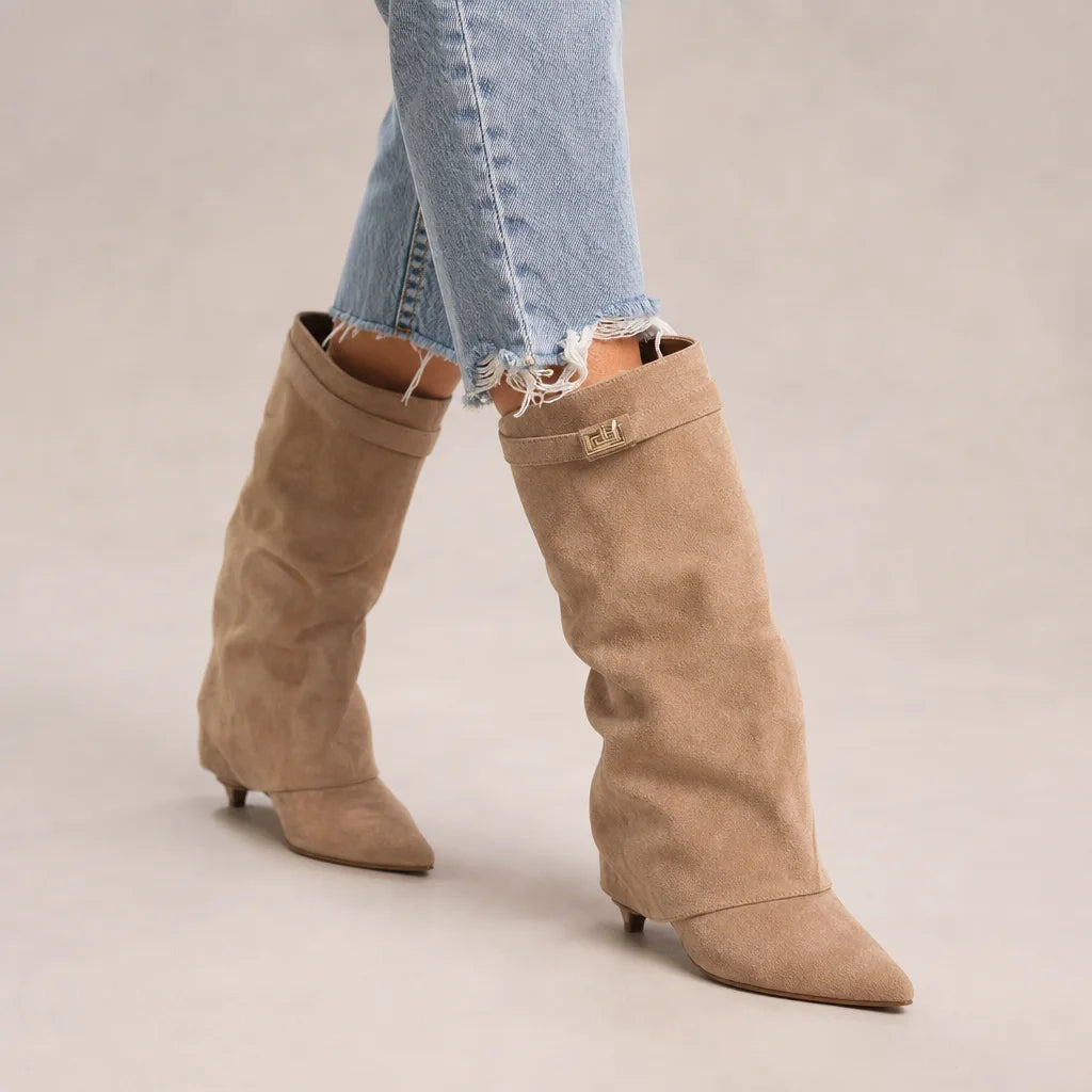 Colette | Womens Fall Brown Boots  - By Qivii
