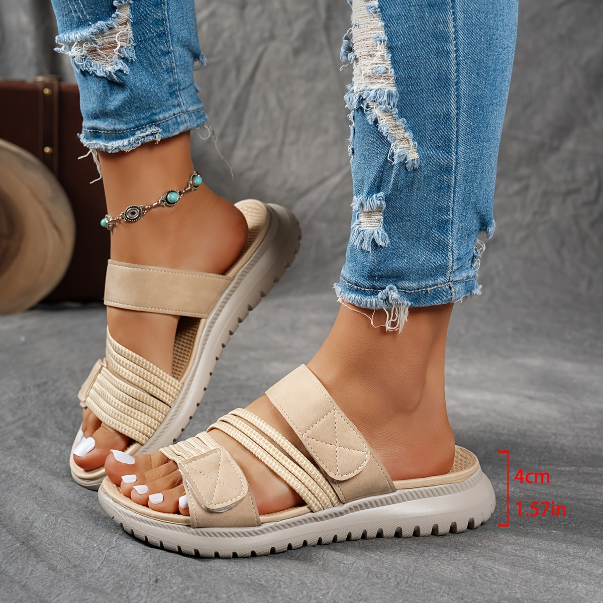 Cleo - Sportliche Komfort-Sandale mit Plateausohle  - By Qivii