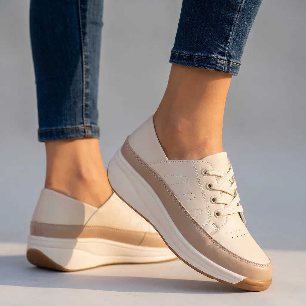 Dakota Lace-Up Sneakers  - By Qivii